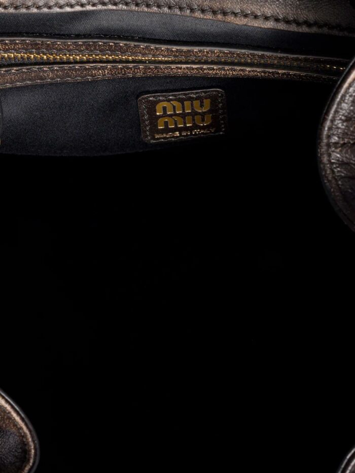 Miu Miu Leather Backpack With A Vintage Effect