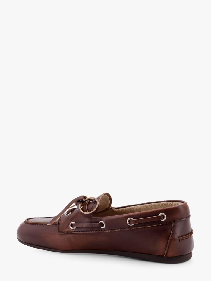Miu Miu Leather Loafers With Lettering Logo