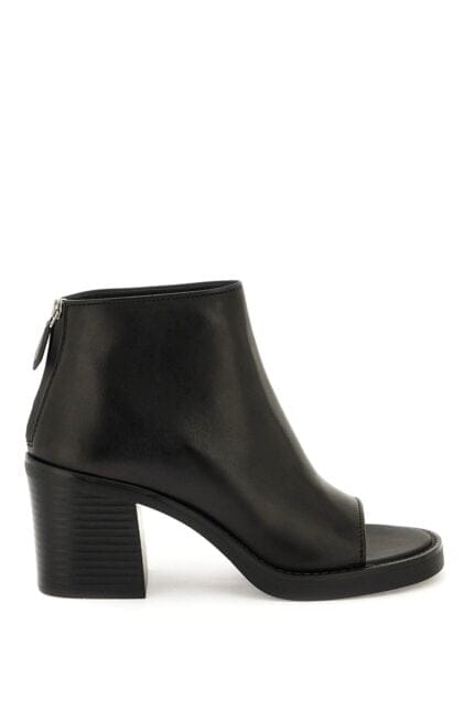 Miu Miu Leather Open Toe Booties