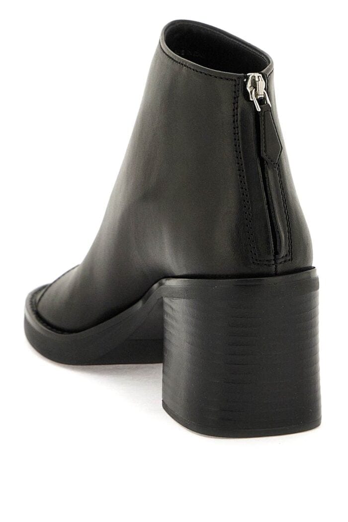 Miu Miu Leather Open Toe Booties