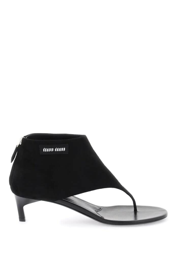 Miu Miu Leather Thong Booties