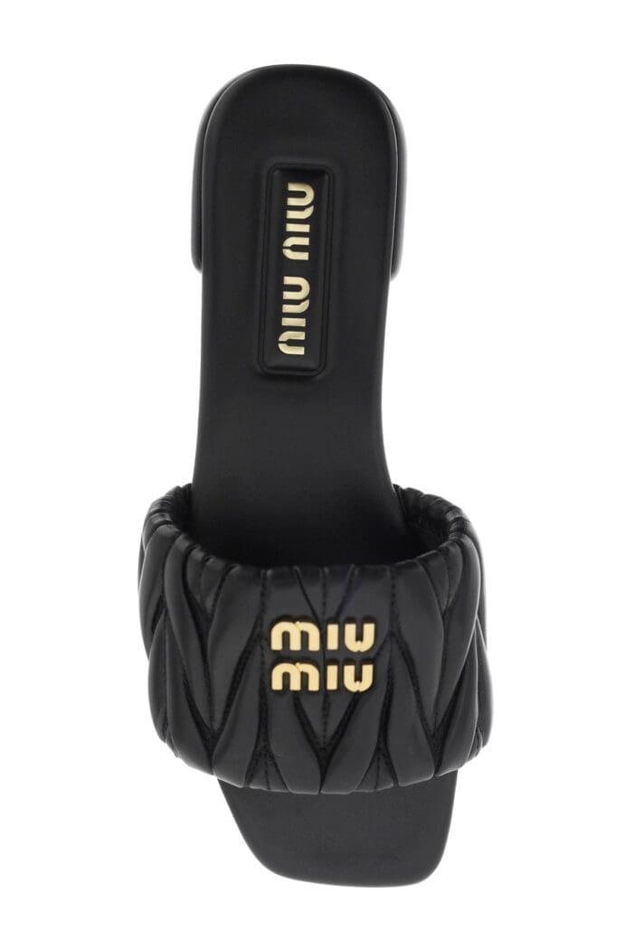 MIU MIU Matelass Nappa Leather Slides