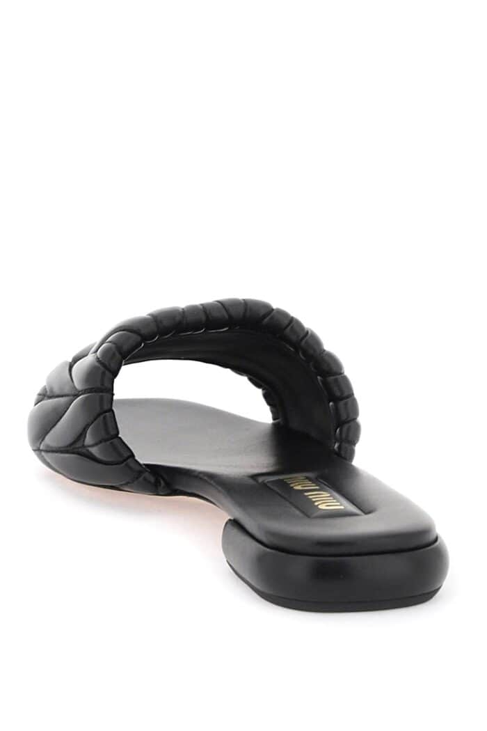 MIU MIU Matelass Nappa Leather Slides