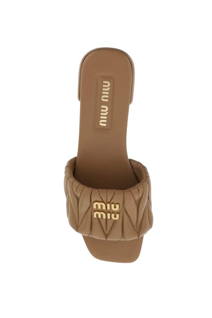 MIU MIU Matelass Nappa Leather Slides