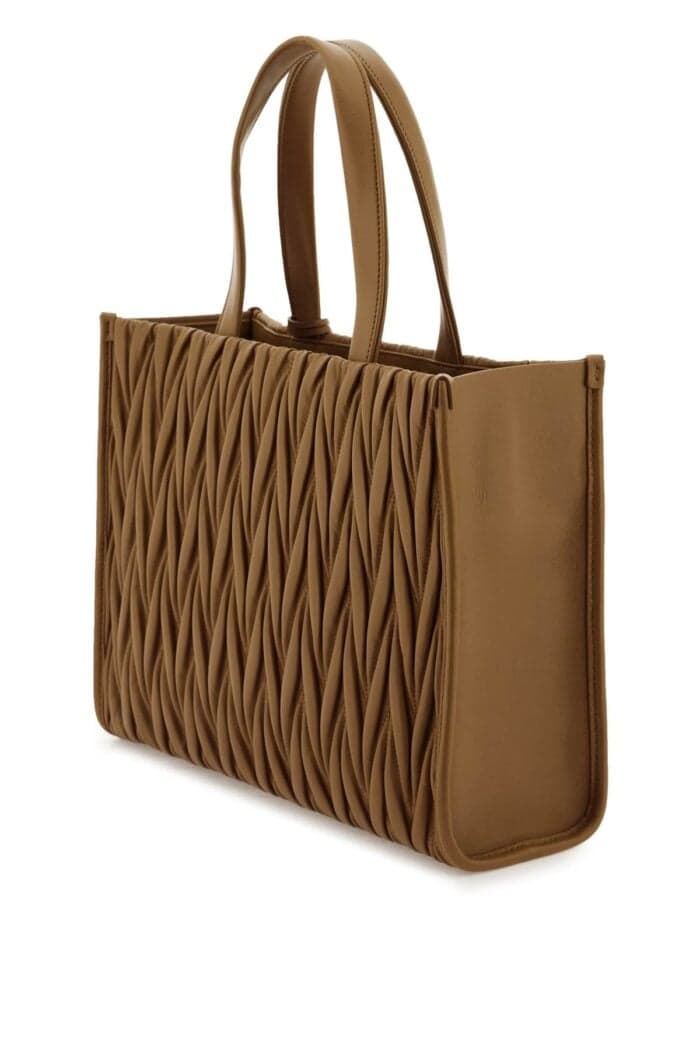 MIU MIU Matelass Nappa Leather Tote Bag