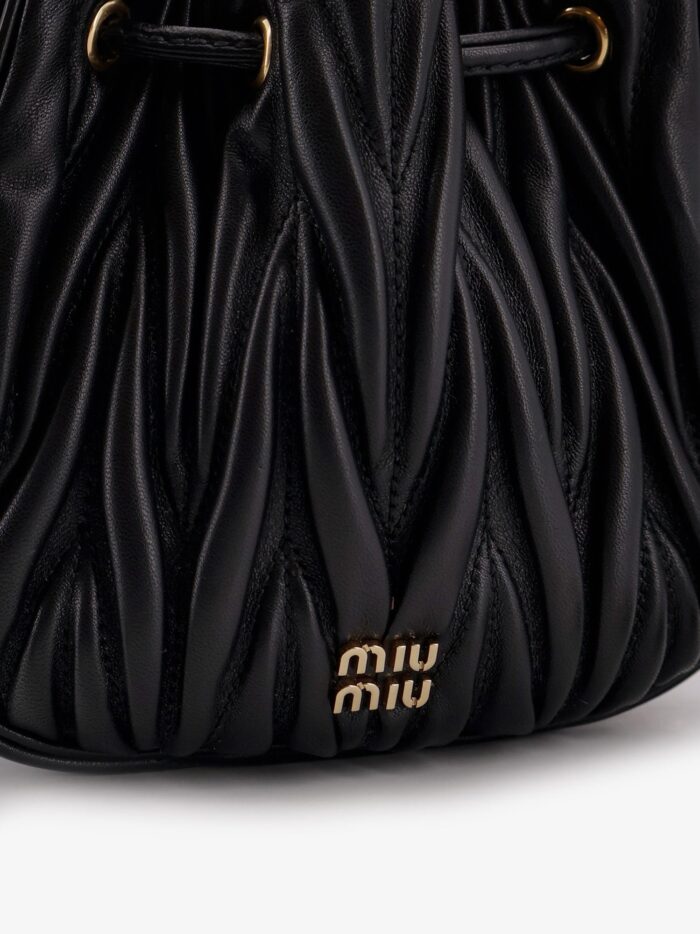 Miu Miu Matelassé Leather Bucket Bag