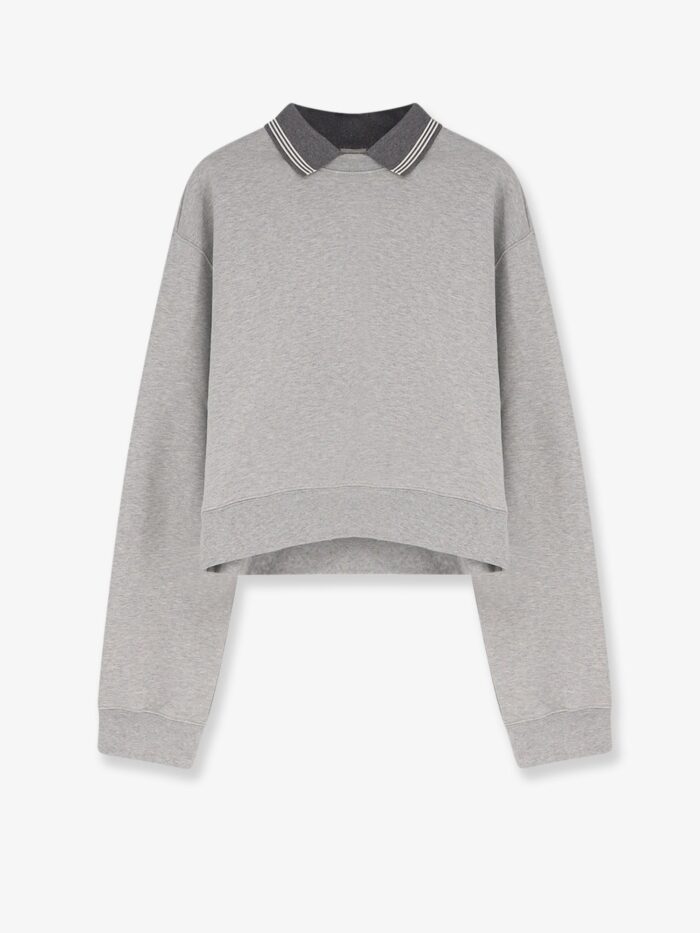 miu miu mélange cotton sweatshirt Miu Miu Mélange Cotton Sweatshirt