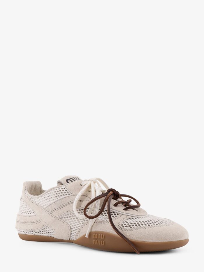 Miu Miu Mesh Sneakers With Suede Inserts