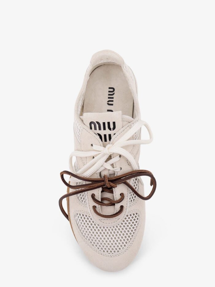 Miu Miu Mesh Sneakers With Suede Inserts