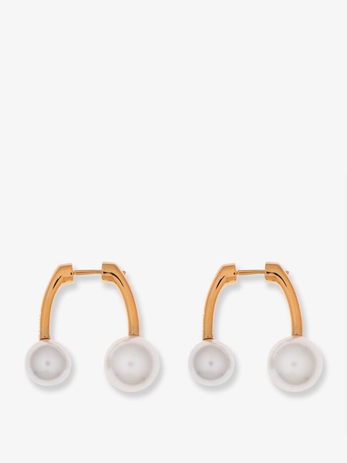 Miu Miu Metal And Perals Earrings