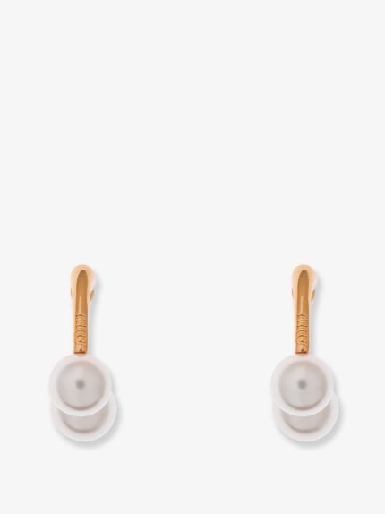 Miu Miu Metal And Perals Earrings