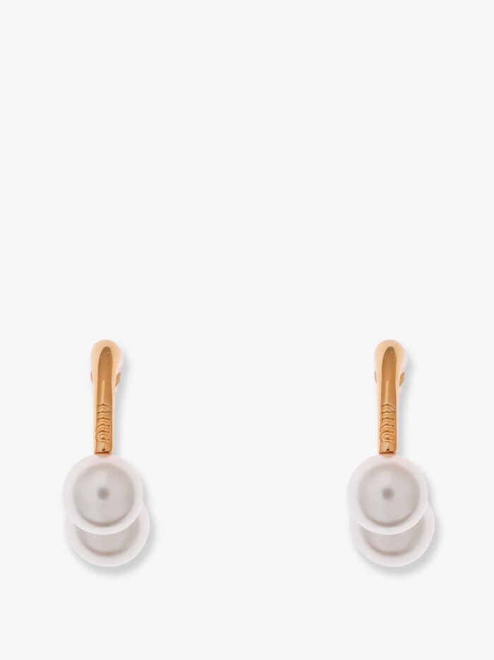 Miu Miu Metal And Perals Earrings