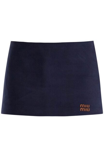 MIU MIU Mini Skirt In Sweatshirt Fabric