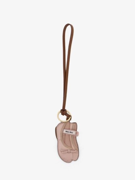Miu Miu Miu Ballet Leather Key Ring