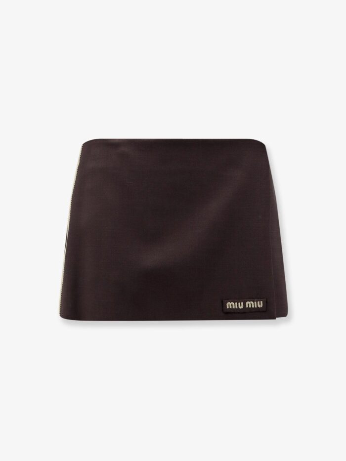 miu miu mohair and virgin wool mini skirt Miu Miu Mohair And Virgin Wool Mini Skirt