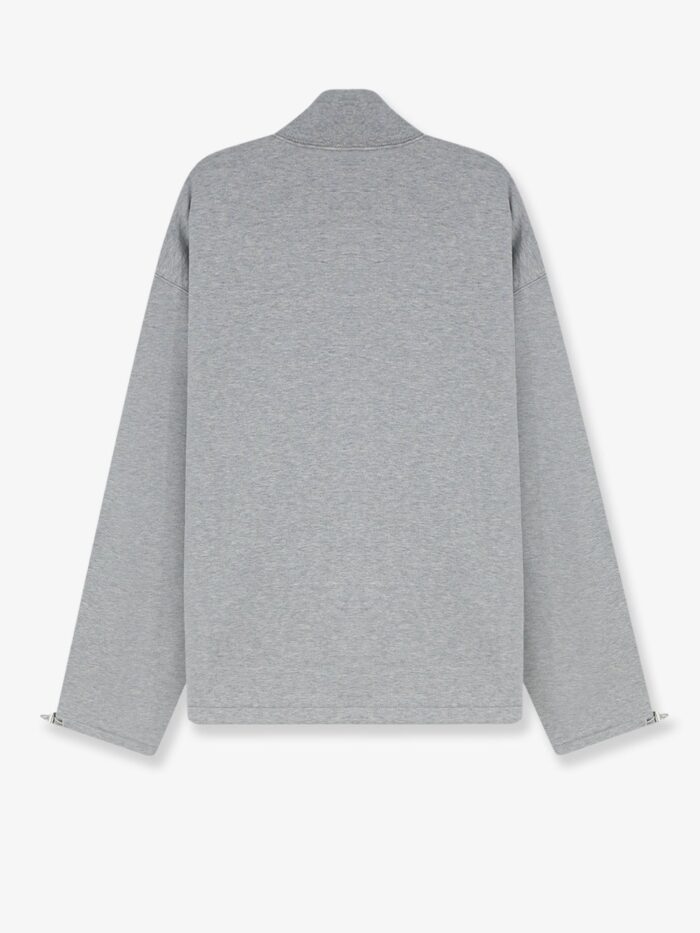 Miu Miu Oversize Cotton Sweatshirt With Zip Closure