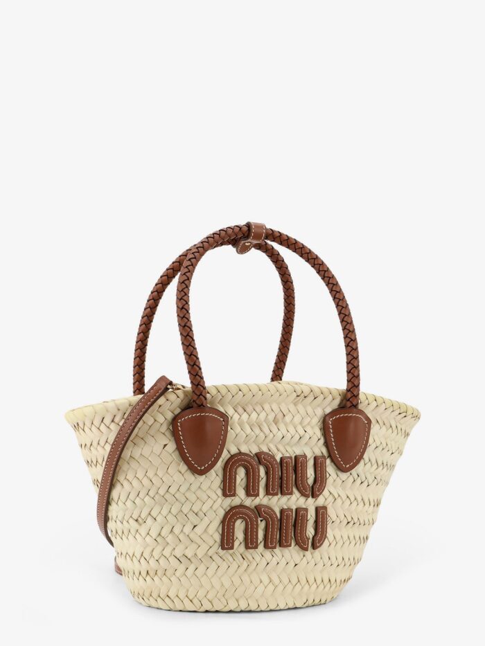 Miu Miu Palmito Handbag With Embossed Lettering Logo