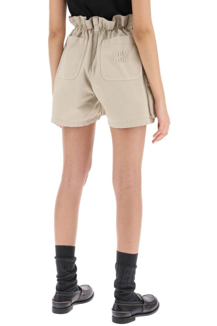 MIU MIU Paper Bag Cargo Shorts