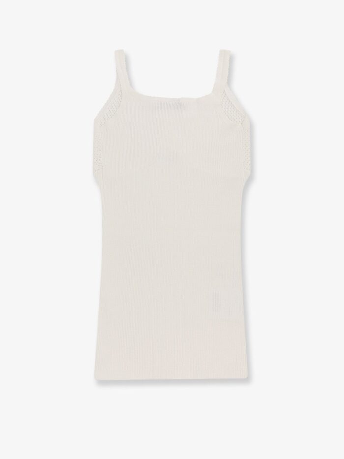 Miu Miu Perforated Cotton Tank Top