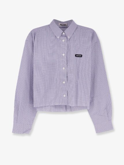 Miu Miu Pin Check Cotton Shirt