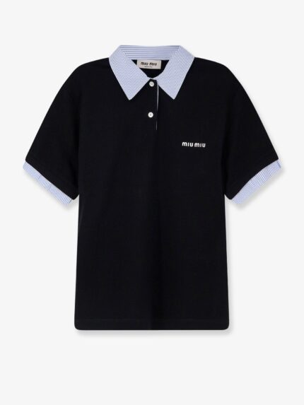 Miu Miu Piquet Cotton Polo Shirt