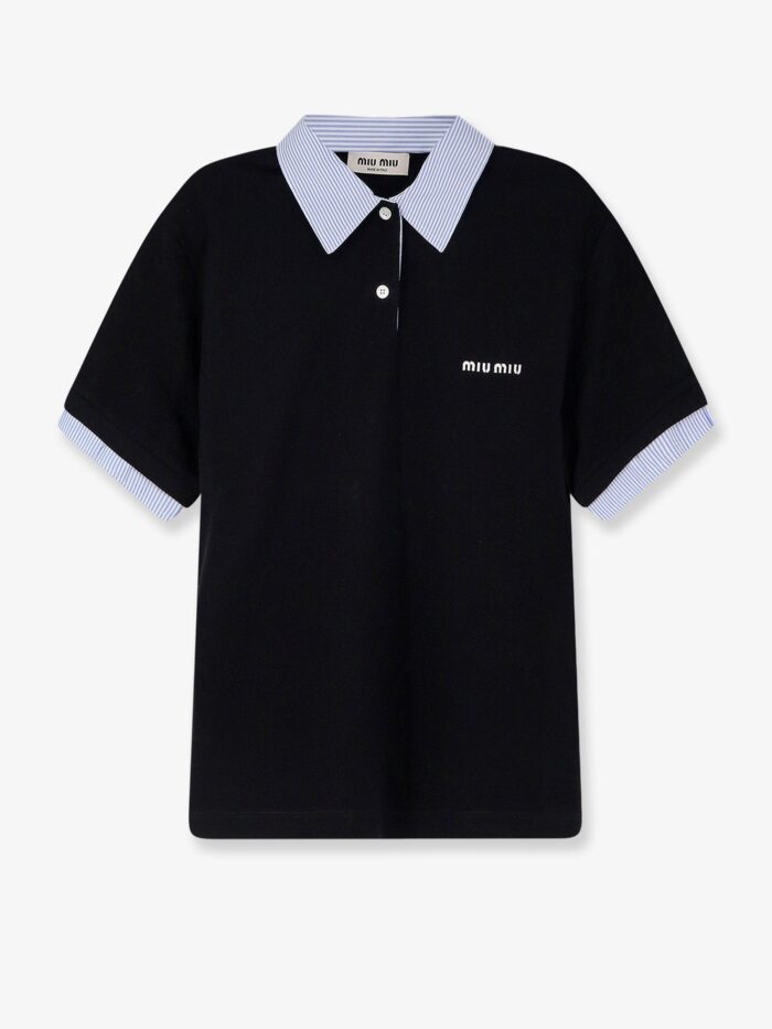 Miu Miu Piquet Cotton Polo Shirt