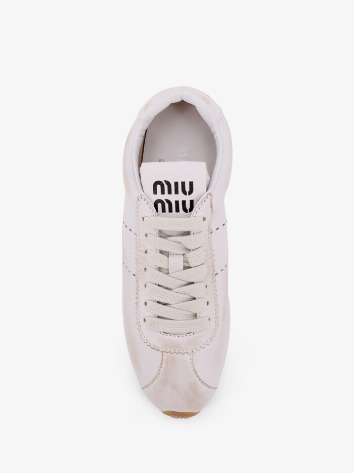 Miu Miu Plume Low-top Leather Sneakers