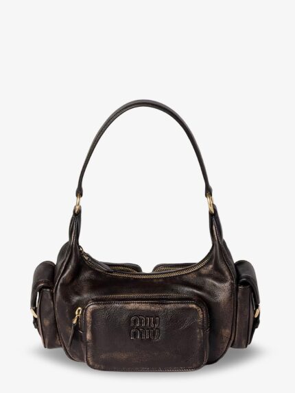 Miu Miu Pocket Leather Shoulder Bag