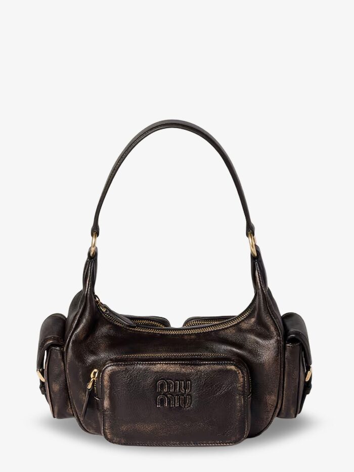 Miu Miu Pocket Leather Shoulder Bag