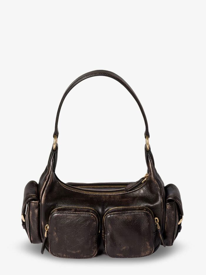 Miu Miu Pocket Leather Shoulder Bag