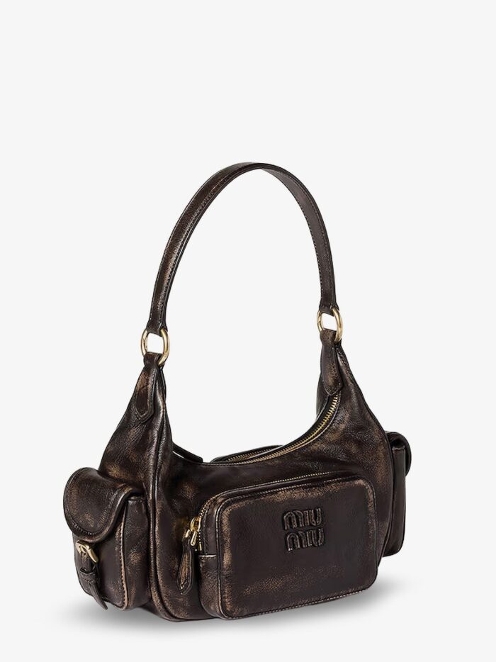 Miu Miu Pocket Leather Shoulder Bag