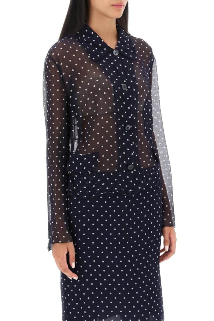 Miu Miu Polka Dot Chiffon Shirt