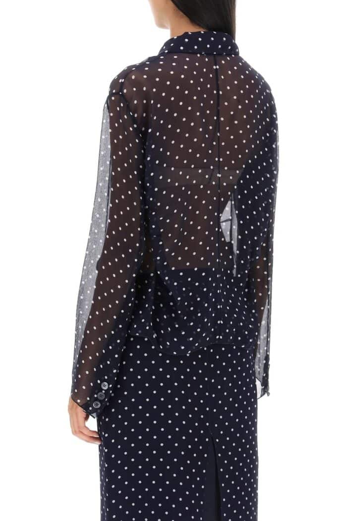 Miu Miu Polka Dot Chiffon Shirt