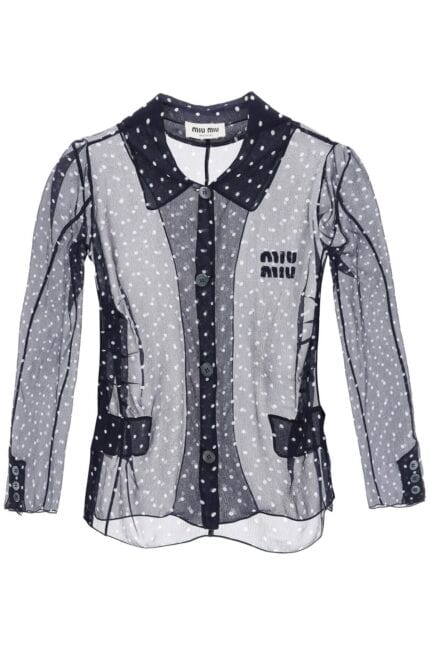 Miu Miu Polka Dot Chiffon Shirt