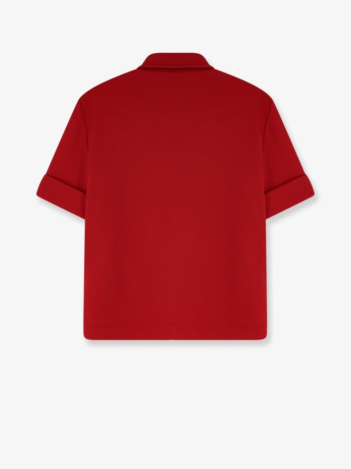Miu Miu Polo Shirt With Lettering Logo Patch