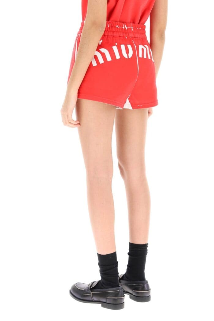 Miu Miu Printed Sweatshorts With Maxi Logo