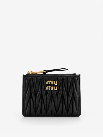 Miu Miu Quilted Leather Card Holder