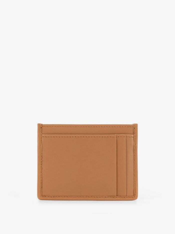 Miu Miu Quilted Leather Card Holder With Metal Lettering Logo