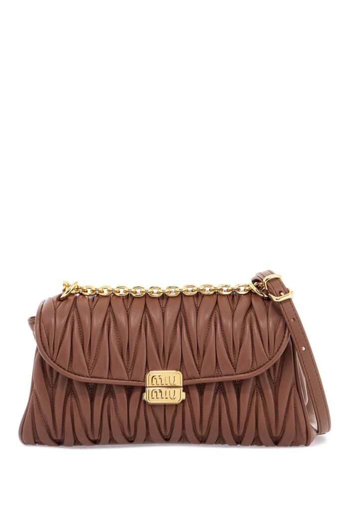 MIU MIU Quilted Nappa Leather Shoulder Bag