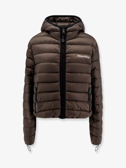 Miu Miu Recycled Polyester Hooded Down Jacket