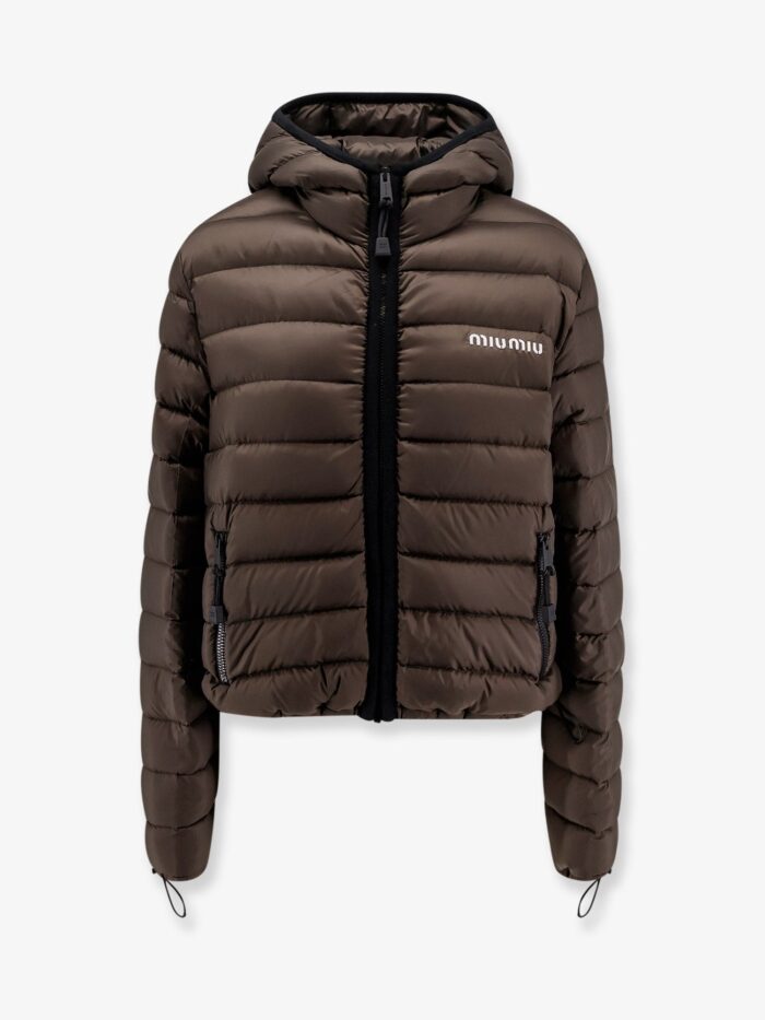Miu Miu Recycled Polyester Hooded Down Jacket