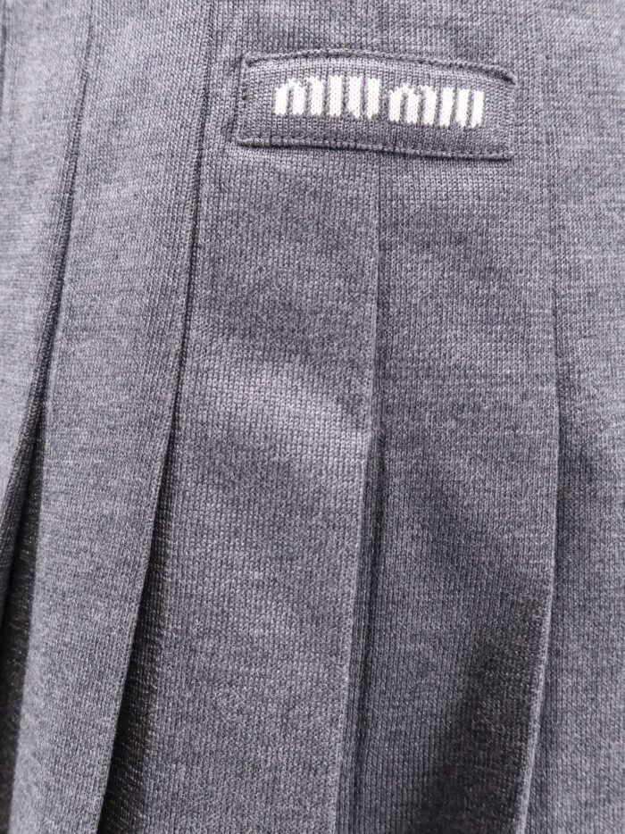 Miu Miu Recycled Silk Pleated Skirt