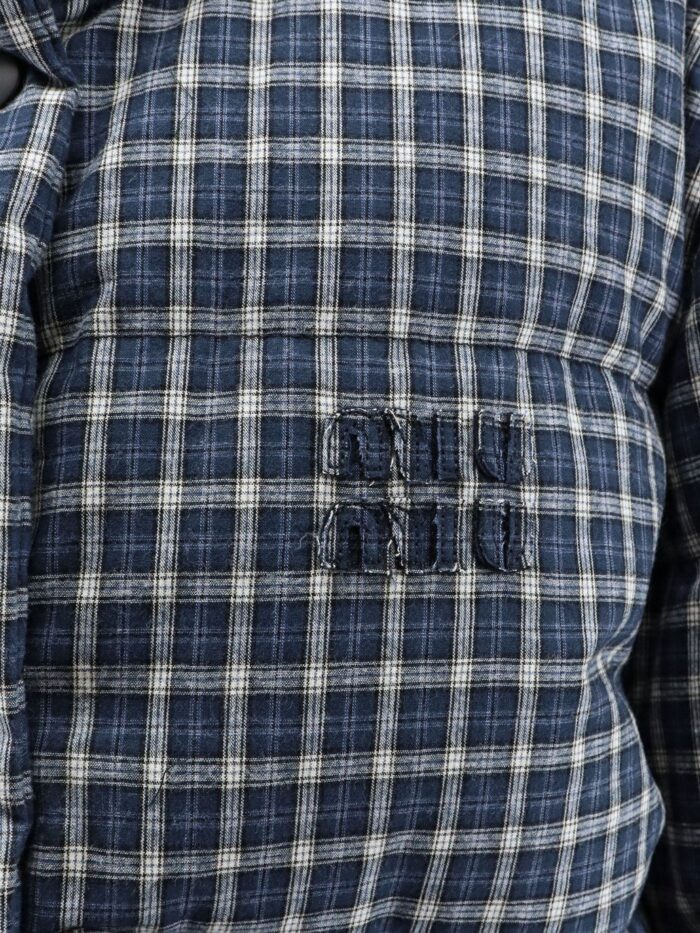 Miu Miu Reversible Madras Flannel Down Jacket