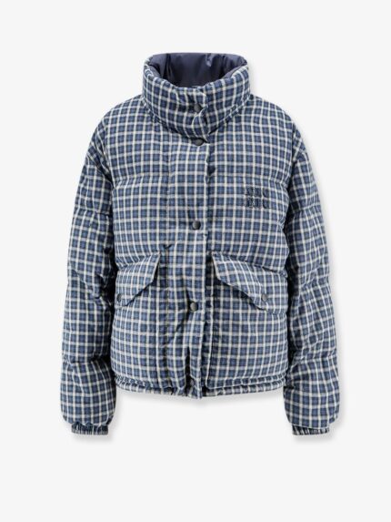 Miu Miu Reversible Madras Flannel Down Jacket