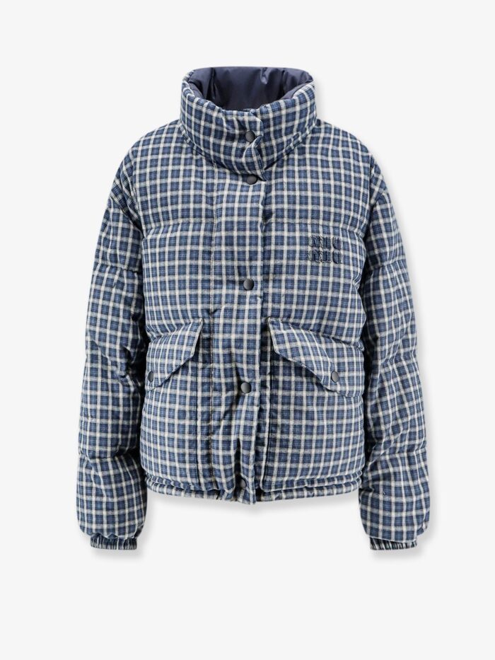 Miu Miu Reversible Madras Flannel Down Jacket