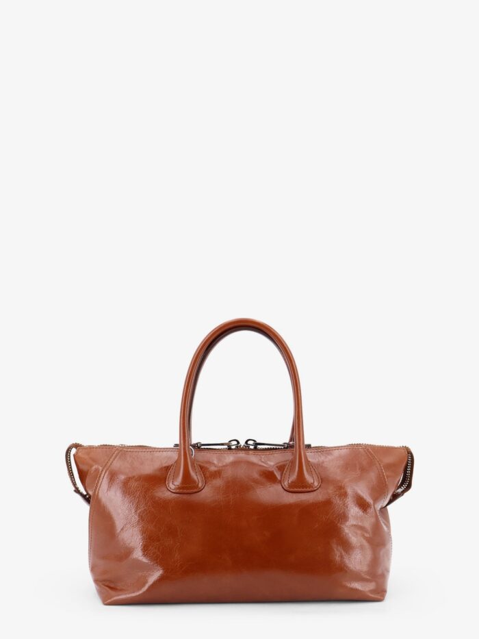 Miu Miu Shiny Leather Handbag With Front Lettering Logo