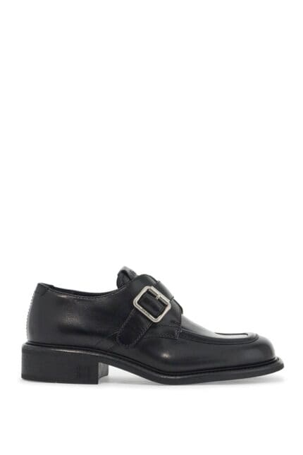 MIU MIU Smooth Leather Monk Strap Shoes In 9