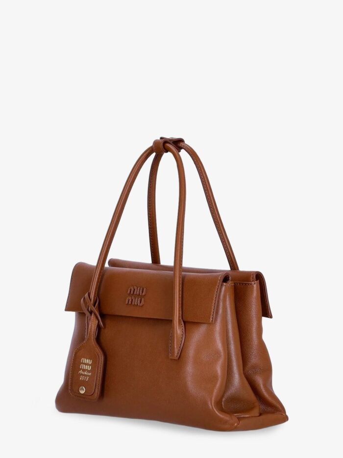 Miu Miu Solitaire Leather Crossbody Bag With Lettering Logo On The Front