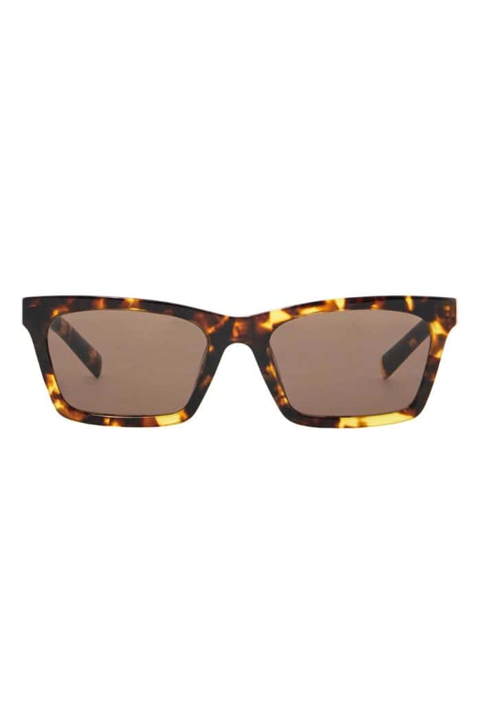 MIU MIU Square Honey Havana Sunglasses With Brown Lenses