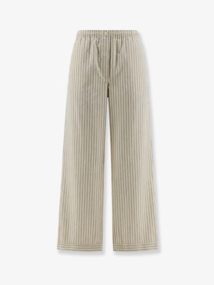 Miu Miu Striped Cotton Pajama Pants